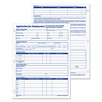 TOPS Employee Application Form, One-Part (No Copies), 11 x 8.38, 50 Forms/Pad, 2 Pads/Pack (32851)
