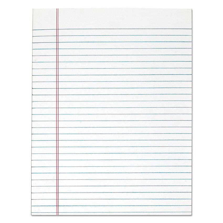TOPS "The Legal Pad" Glue Top Pads, Wide/Legal Rule, 50 White 8.5 x 11 Sheets, 12/Pack (7523)