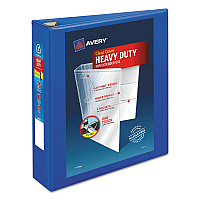 Avery Heavy-Duty View Binder with DuraHinge and One Touch EZD Rings, 3 Rings, 2" Capacity, 11 x 8.5, Pacific Blue (79778)