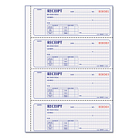 Rediform Money Receipt Book, Softcover, Two-Part Carbonless, 7 x 2.75, 4 Forms/Sheet, 200 Forms Total (8L806)
