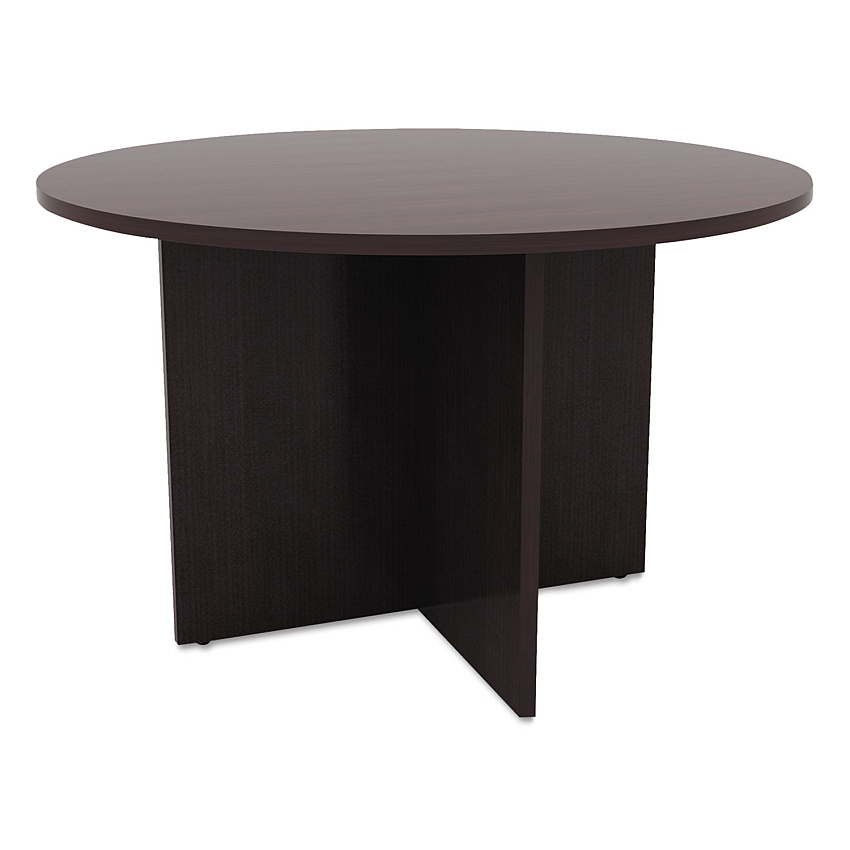 Alera Valencia Round Conference Table with Legs, 42" Diameter x 29.5h, Espresso (ALEVA7142ES)