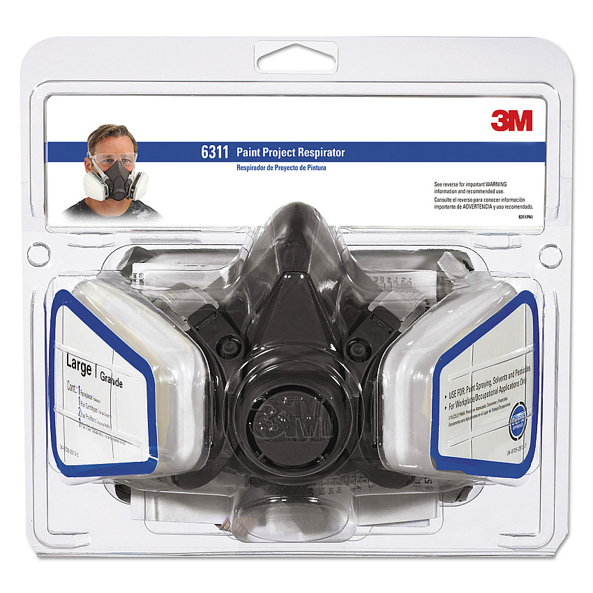 3M Half Facepiece Paint Spray/Pesticide Respirator, Large (6311PA1A)