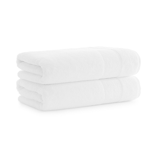 Aston & Arden Turkish Solid Bath Towel 30x60 White - Pack Of 2 (BT-TS-3060-18-WHT)
