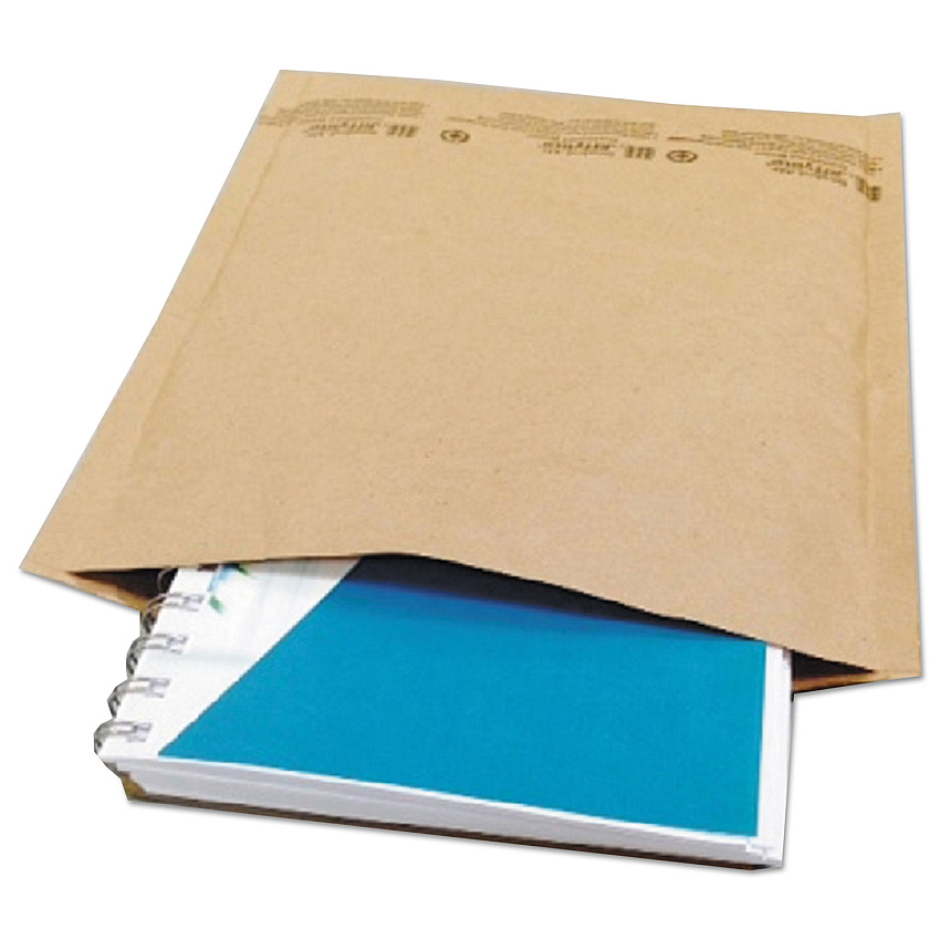 Universal Natural Self-Seal Cushioned Mailer, #2, Barrier Bubble Air Cell Cushion, Self-Adhesive Closure, 8.5 x 12, Kraft, 100/Carton (UNV62163)
