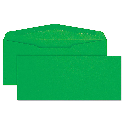 Quality Park Colored Envelope, #10, Commercial Flap, Gummed Closure, 4.13 x 9.5, Green, 25/Pack (11135)