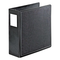 Cardinal SuperLife Easy Open Locking Slant-D Ring Binder, 3 Rings, 4" Capacity, 11 x 8.5, Black (14042)