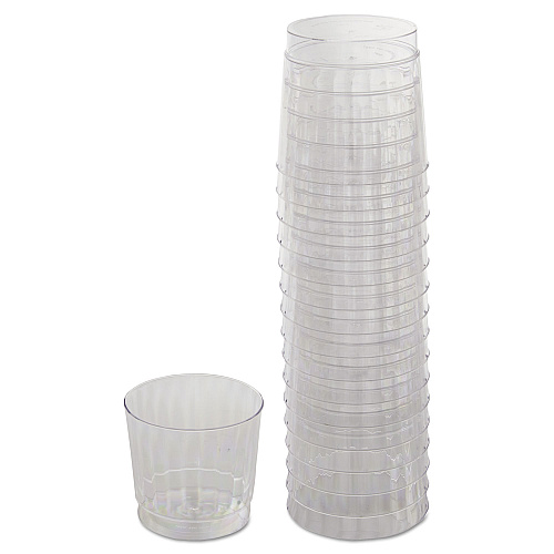 WNA Classicware Tumblers, 9 oz, Plastic, Clear, Rocks Glass, 16/Bag, 15 Bag/Carton (RSCCR91516)