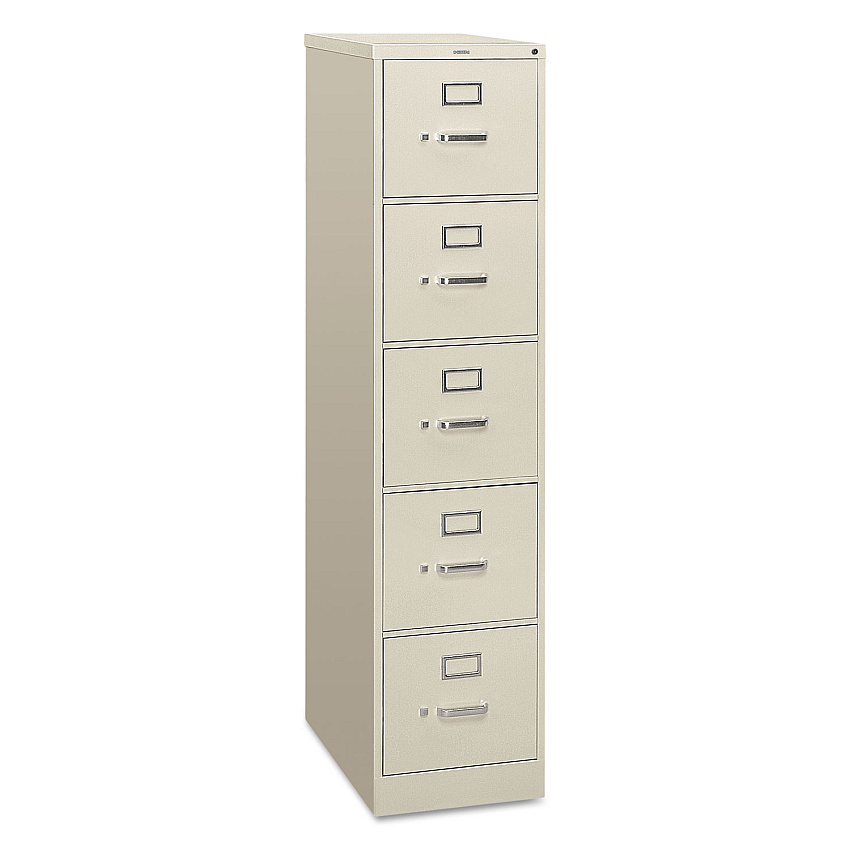 HON 310 Series Vertical File, 5 Letter-Size File Drawers, Light Gray, 15" x 26.5" x 60" (315PQ)