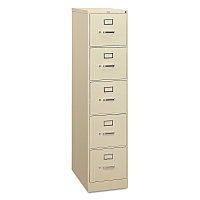 HON 310 Series Vertical File, 5 Letter-Size File Drawers, Putty, 15