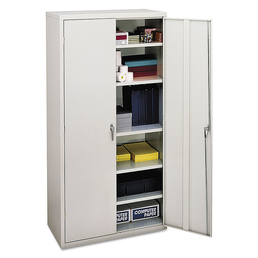 HON Assembled Storage Cabinet, 36w x 18.13d x 71.75h, Light Gray (SC1872Q)