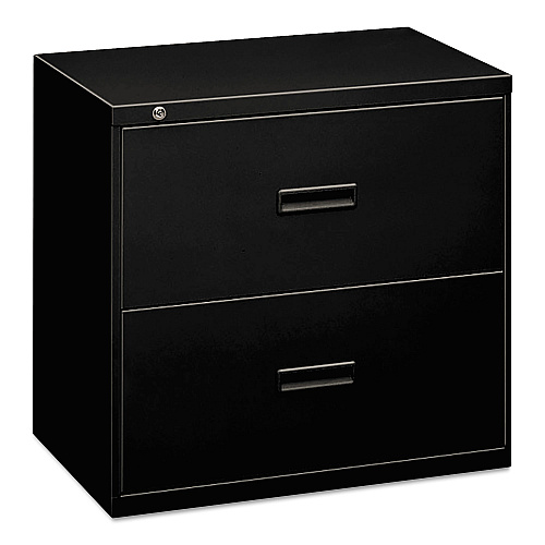 HON 400 Series Lateral File, 2 Legal/Letter-Size File Drawers, Black, 36" x 18" x 28" (482LP)