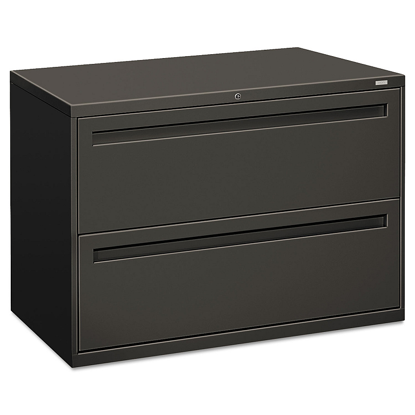 HON Brigade 700 Series Lateral File, 2 Legal/Letter-Size File Drawers, Charcoal, 42" x 18" x 28" (792LS)