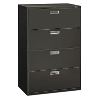 HON Brigade 600 Series Lateral File, 4 Legal/Letter-Size File Drawers, Charcoal, 36