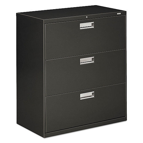 HON Brigade 600 Series Lateral File, 3 Legal/Letter-Size File Drawers, Charcoal, 36" x 18" x 39.13" (683LS)