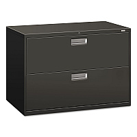 HON Brigade 600 Series Lateral File, 2 Legal/Letter-Size File Drawers, Charcoal, 42