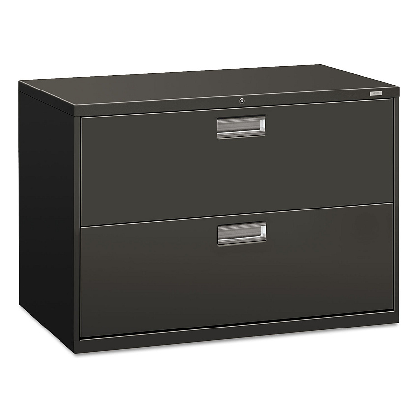 HON Brigade 600 Series Lateral File, 2 Legal/Letter-Size File Drawers, Charcoal, 42" x 18" x 28" (692LS)