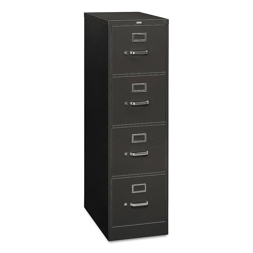 HON 310 Series Vertical File, 4 Letter-Size File Drawers, Charcoal, 15" x 26.5" x 52" (314PS)