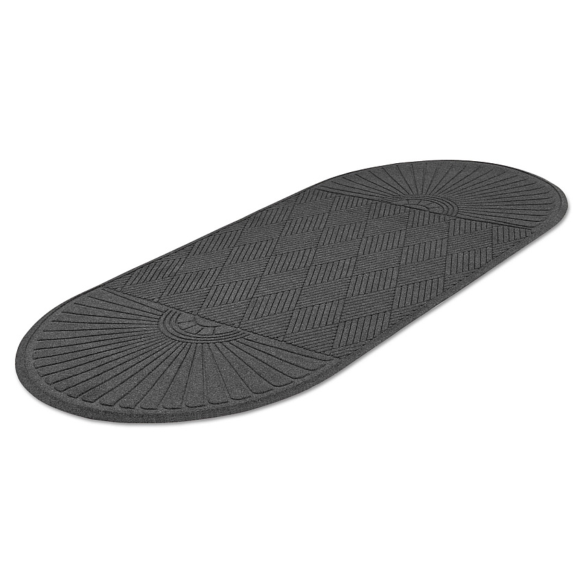 Guardian EcoGuard Diamond Floor Mat, Double Fan, 36 x 96, Charcoal (EGDDF030804)