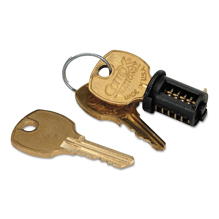 Removable Core Lock Kit for HON Credenzas, Desks, Lateral Files and Workstations, Black (F23BX)