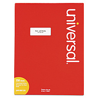 Universal White Labels, Inkjet/Laser Printers, 1 x 2.63, White, 30/Sheet, 250 Sheets/Pack (UNV80120)