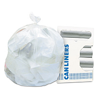 Heritage High-Density Waste Can Liners, 45 gal, 16 mic, 40" x 48", Natural, 25 Bags/Roll, 10 Rolls/Carton (Z8048VNR01)