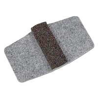Master Caster Wrap Around Felt Floor Savers, Rectangular, 7.25 x 1 x 8, Gray/Black, 16/Pack (88458)