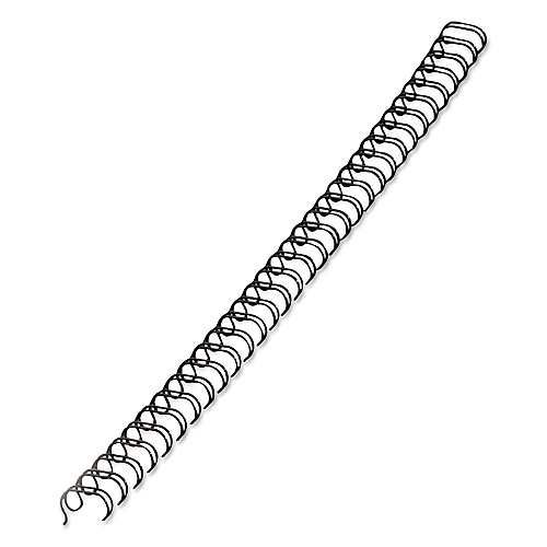Fellowes Wire Bindings, 1/4" Diameter, 35 Sheet Capacity, Black, 25/Pack (52539)