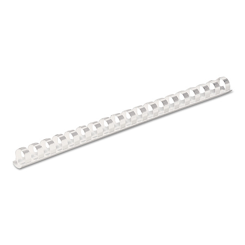 Fellowes Plastic Comb Bindings, 1/2" Diameter, 90 Sheet Capacity, White, 100/Pack (52372)