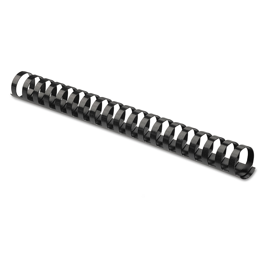Fellowes Plastic Comb Bindings, 3/4" Diameter, 150 Sheet Capacity, Black, 100/Pack (52367)