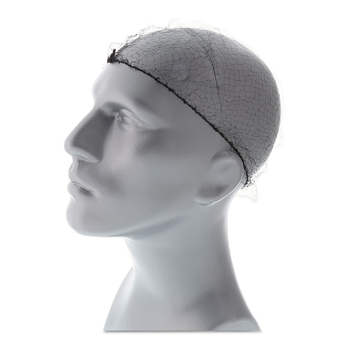 AmerCareRoyal Lightweight Latex-Free Hairnets, Nylon, 24", Black, 144/Box, 20 Boxes/Carton (RPH144LTBK)