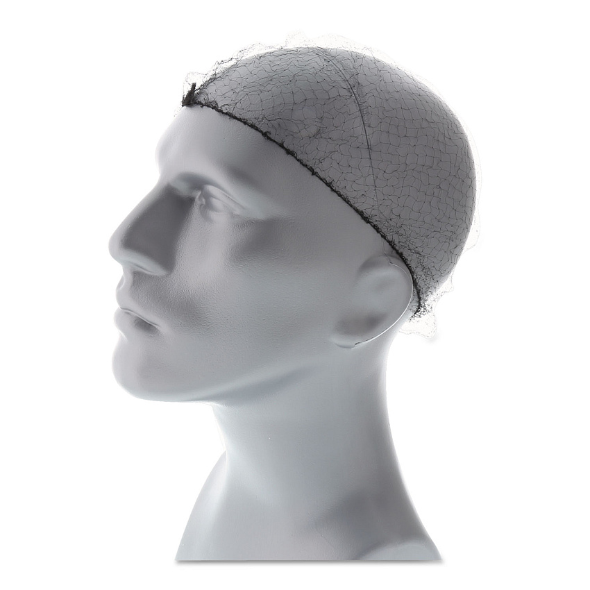 AmerCareRoyal Lightweight Latex-Free Hairnets, Nylon, 24", Black, 144/Box, 20 Boxes/Carton (RPH144LTBK)