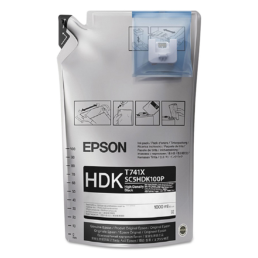 Epson T741100 UltraChrome DS Ink, Black, 6/Pack (T741120)