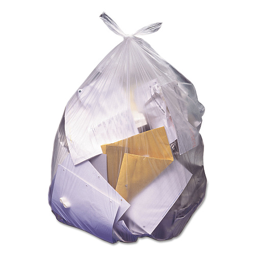 Heritage High-Density Waste Can Liners, 60 gal, 22 mic, 38" x 60", Natural, 25 Bags/Roll, 6 Rolls/Carton (Z7660WNR01)