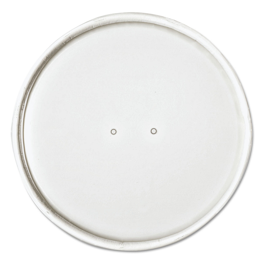 SOLO Paper Lids for Food Containers, For 16 oz Containers, Vented, 3.9" Diameter x 0.9"h, White, 25/Bag, 20 Bags/Carton (CH16A)