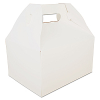 SCT Carryout Barn Boxes, 9.06 x 7.06 x 5, White, Paper, 125/Carton (2715)