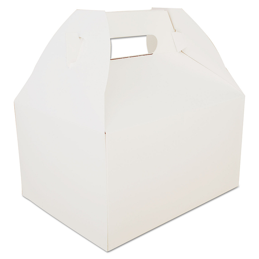 SCT Carryout Barn Boxes, 9.06 x 7.06 x 5, White, Paper, 125/Carton (2715)