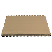 SCT Gold Cake Pads, 1/4 Sheet, 10 x 14, Gold, Paper, 100/Carton (1645)