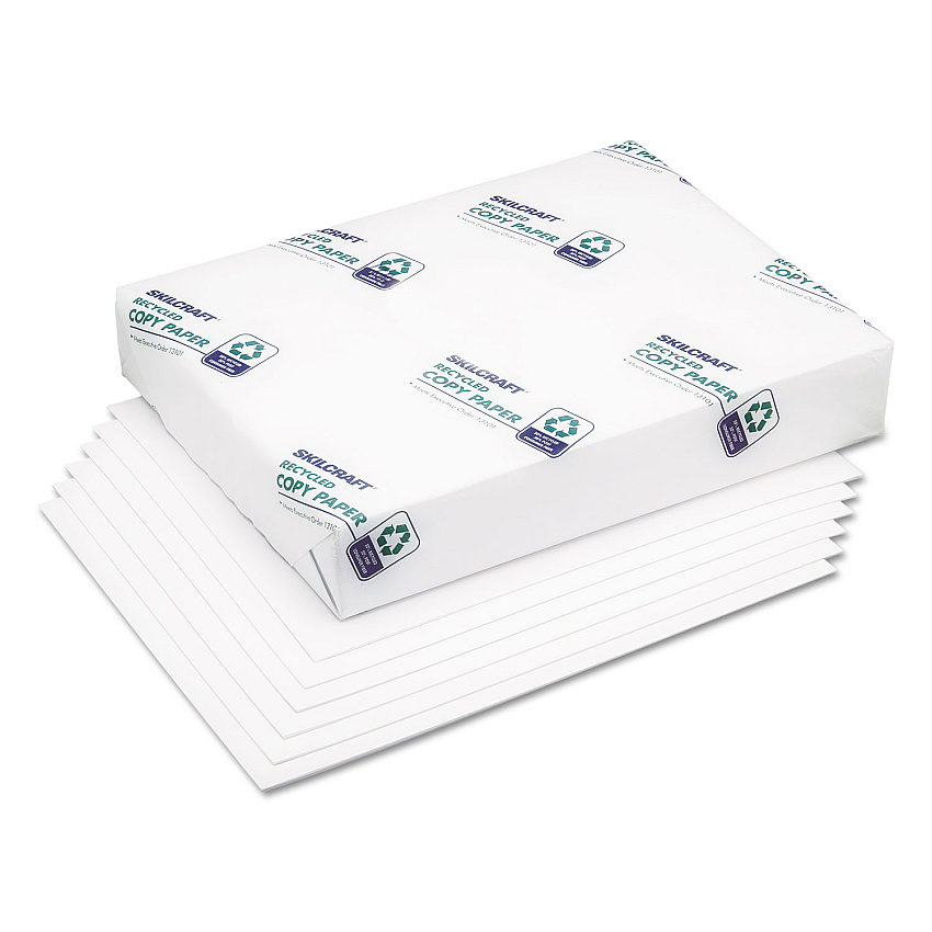 AbilityOne 7530010785649, SKILCRAFT Bond Paper, 92 Bright, 20 lb Bond Weight, 8.5 x 11, White, 500 Sheets/Ream, 10 Reams/Carton