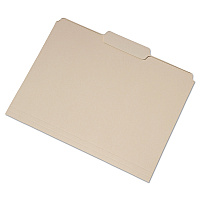 AbilityOne 7530016458096, SKILCRAFT Single Tab File Folders, 1/3-Cut Tabs: Center Position, Letter Size, 1" Expansion, Manila, 100/Box