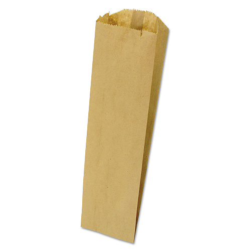 General Grocery Pint-Sized Paper Bags for Liquor Takeout, Pint Size, 3.75" x 2.25" x 11.25", Natural, 500/Bundle (LQPINT500)