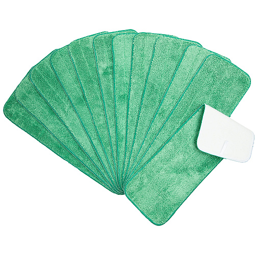 Microfiber Flat Wet Mop - 18", Green - Pack Of 12 (M830018G)