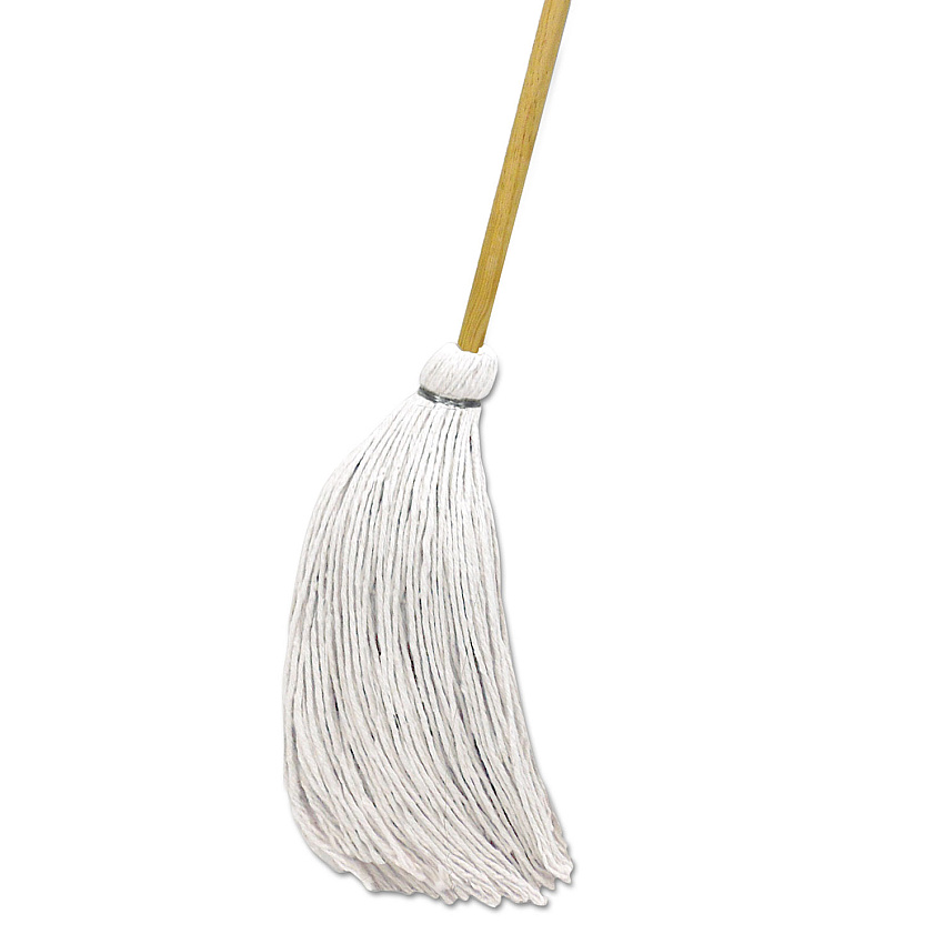 Boardwalk&reg; Deck Mop w/57" Wooden Handle, 16 oz Rayon Head, 12 Mops (BWKRD60016S)