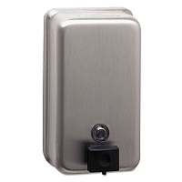 Bobrick ClassicSeries Surface-Mounted Soap Dispenser, 40 oz, 4.75 x 3.5 x 8.13, Stainless Steel (2111)