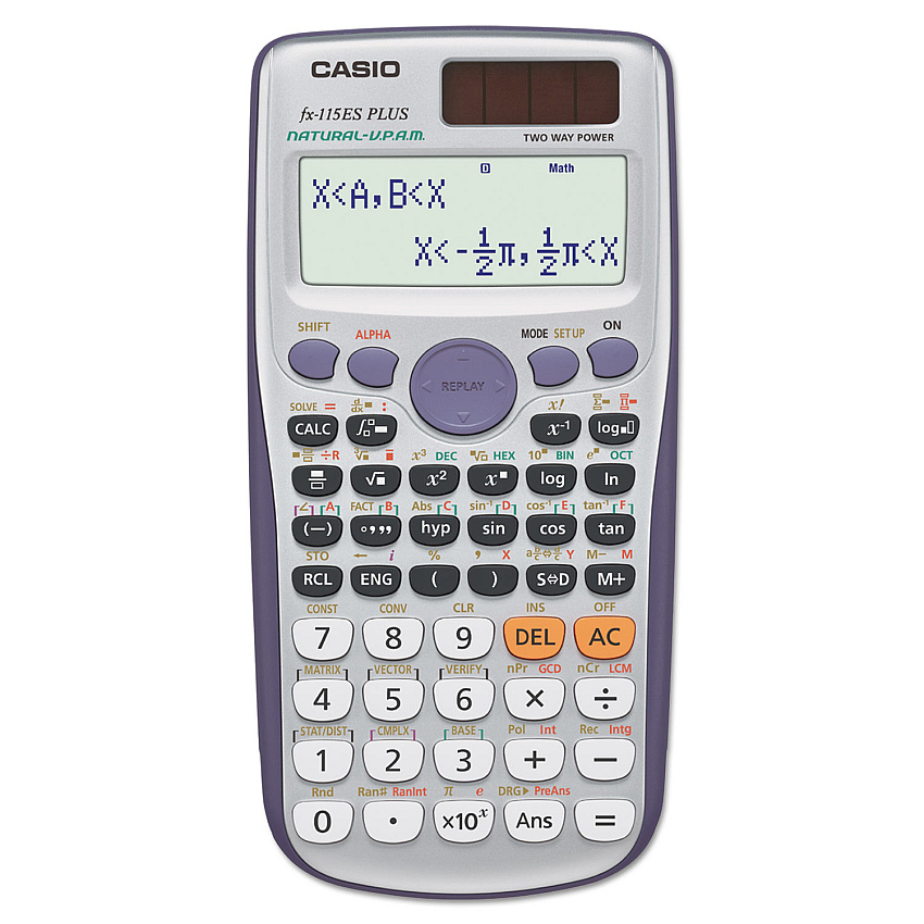 Casio FX-115ESPLUS Advanced Scientific Calculator, 10-Digit Natural Textbook Display
