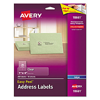Avery Easy Peel Mailing Labels For Laser Printers, 1.33 X 4 Inches, 14...