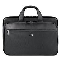 SOLO Classic Smart Strap Briefcase, Fits Devices Up to 16", Ballistic Polyester, 17.5 x 5.5 x 12, Black (SGB3004)