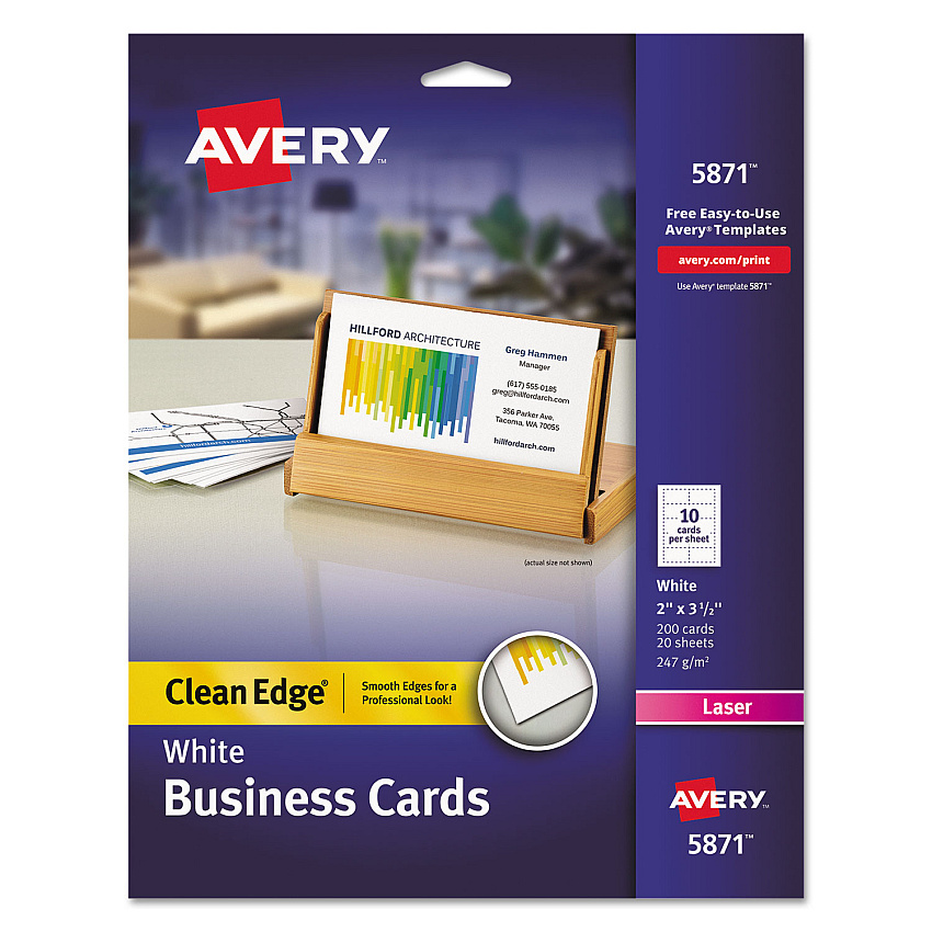 Avery 5871 Clean Edge Business Cards