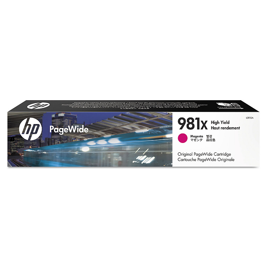 HP 981X, (L0R10A) High-Yield Magenta Original PageWide Cartridge