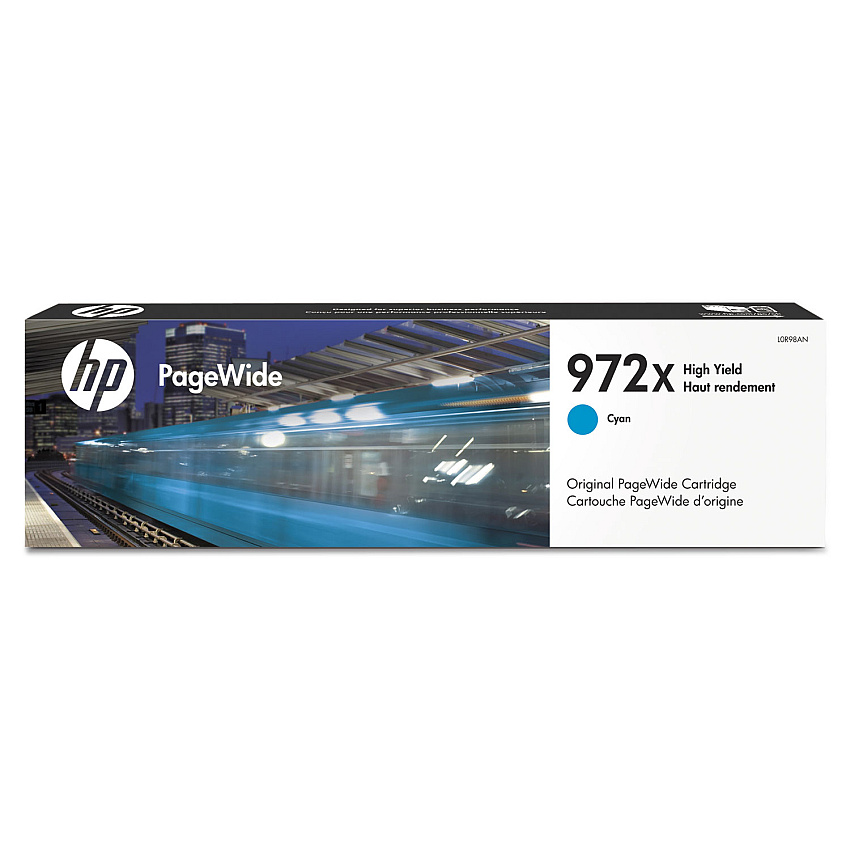 HP 972X, (L0R98AN) High-Yield Cyan Original PageWide Cartridge