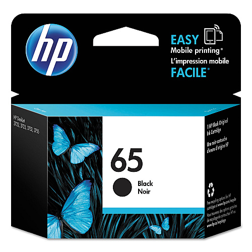 HP 65, (N9K02AN) Black Original Ink Cartridge